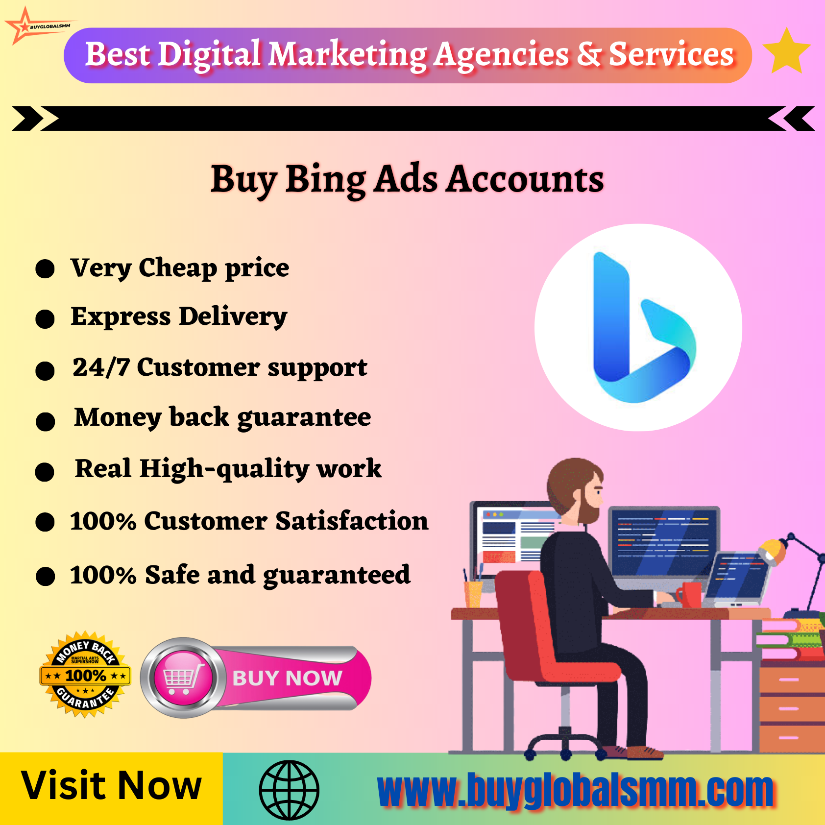 Buy Bing Ads Accounts-100% trusted service, and cheap...