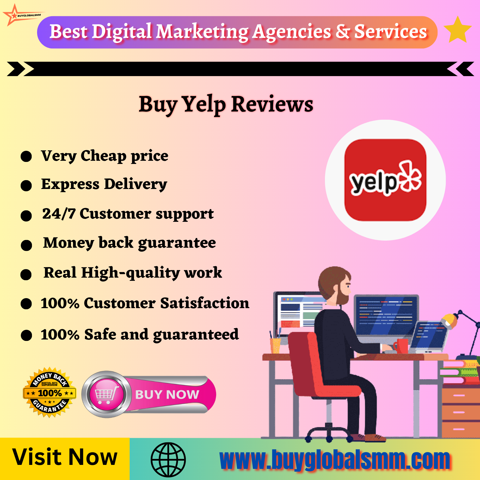Buy Yelp Reviews-100% Email verified, & permanent reviews...